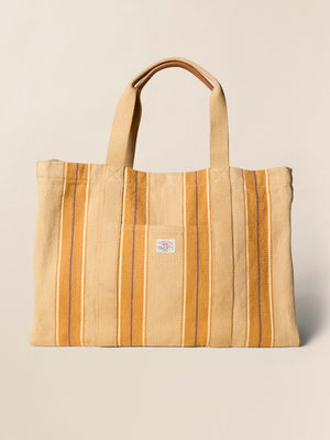 Surf Stripe Beach Tote - Khaki
