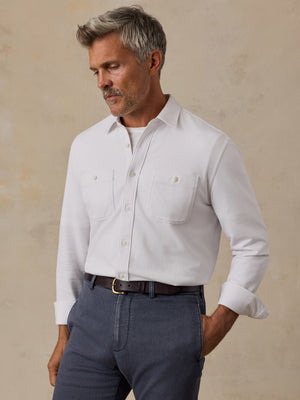 Field Knit Shirt - Pure White