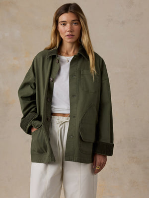 Sunwashed Canvas Barn Jacket - Olive Night
