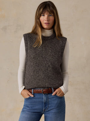 Après Alpaca Relaxed Vest - Autumn Heather