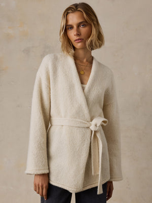 Après Alpaca Wrap Cardigan - Cream