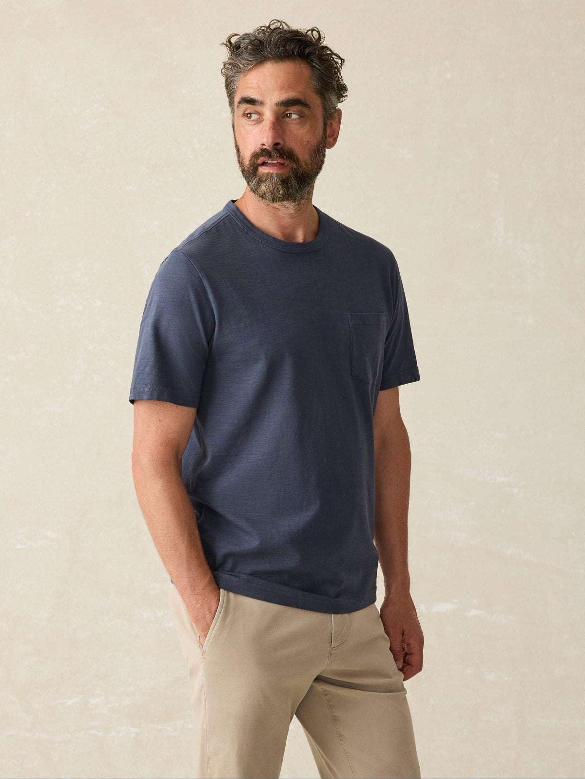 Sunwashed Pocket Tee - Dune Navy, image 1 of 5