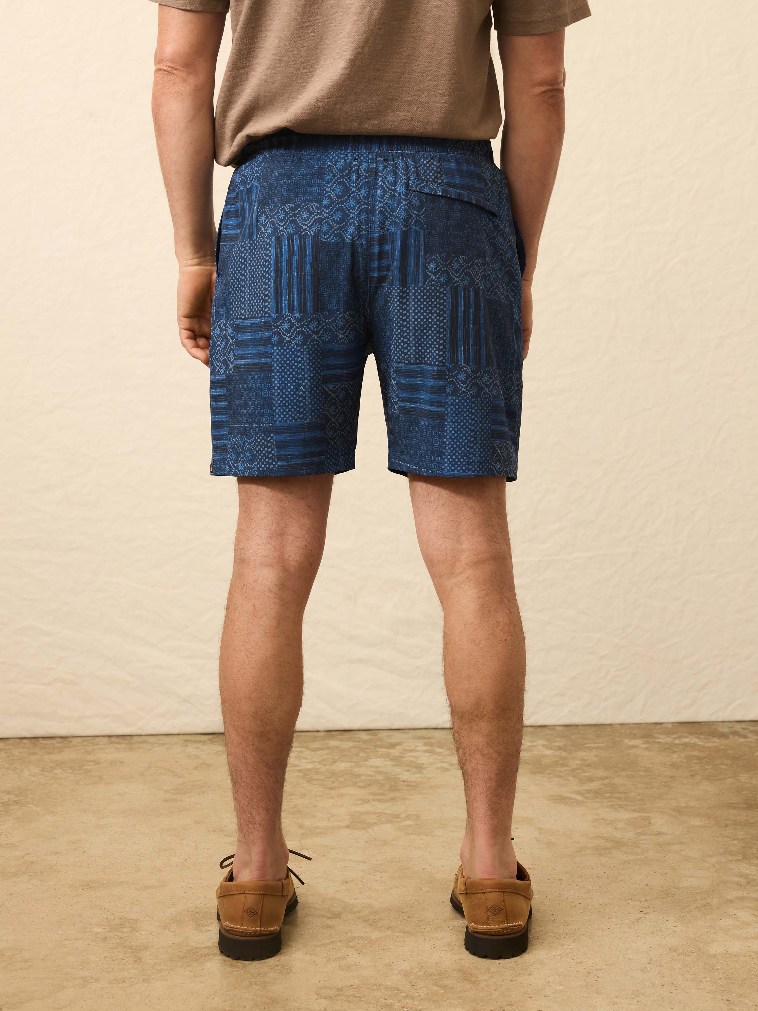 Shorelite Trunk (7") - Harbor Blues Patchwork | Faherty Brand