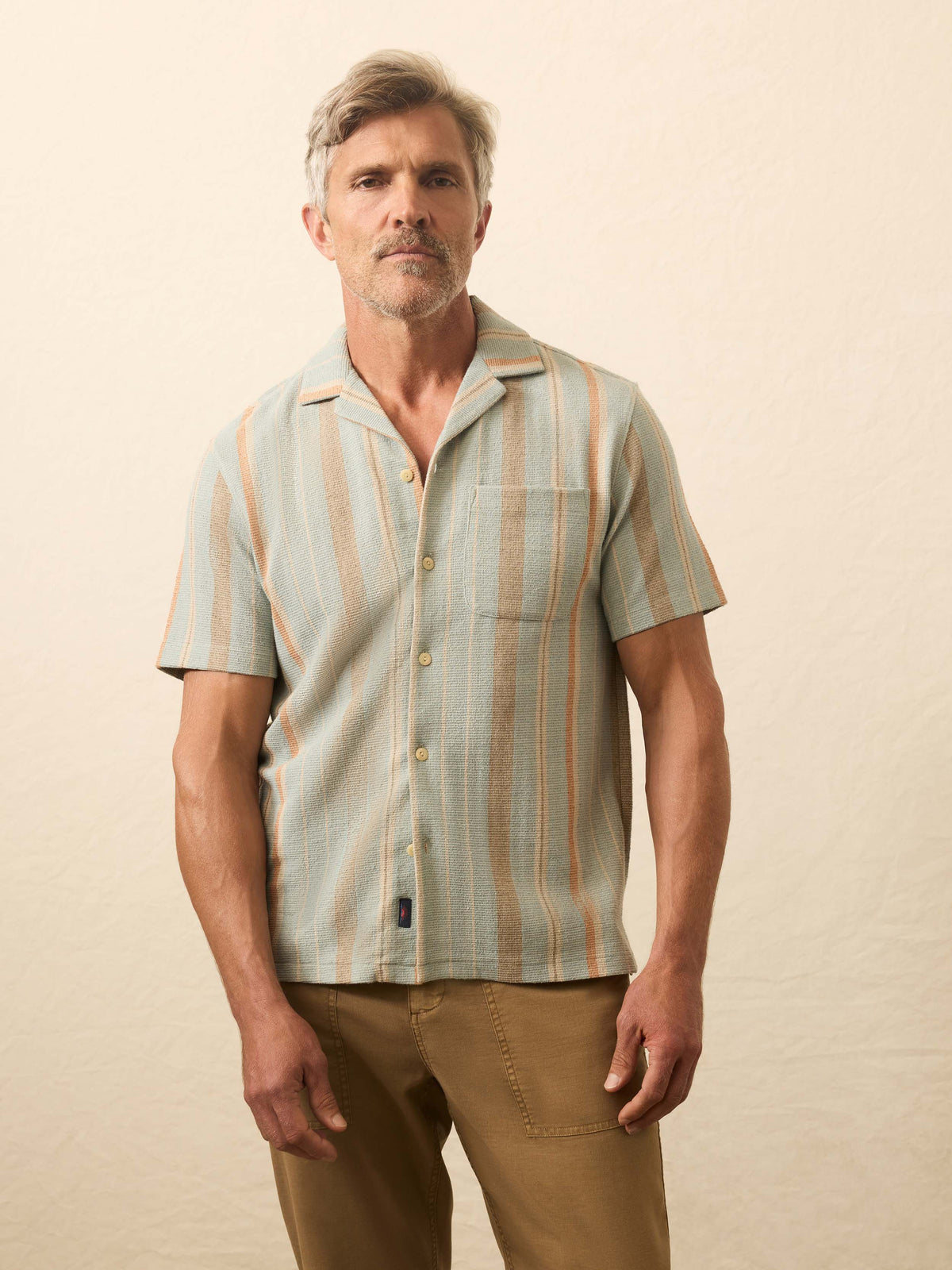 Short-Sleeve Oasis Shirt - Sequoia Lake Stripe, image 2 of 5