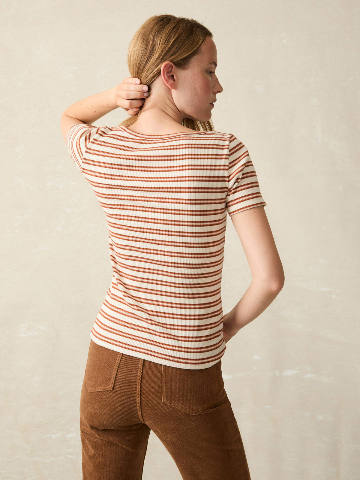 Freestyle Rib Knit Tee - Toulouse Stripe, image 5 of 5