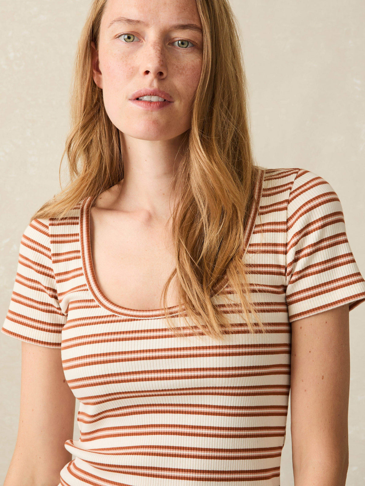 Freestyle Rib Knit Tee - Toulouse Stripe, image 2 of 5