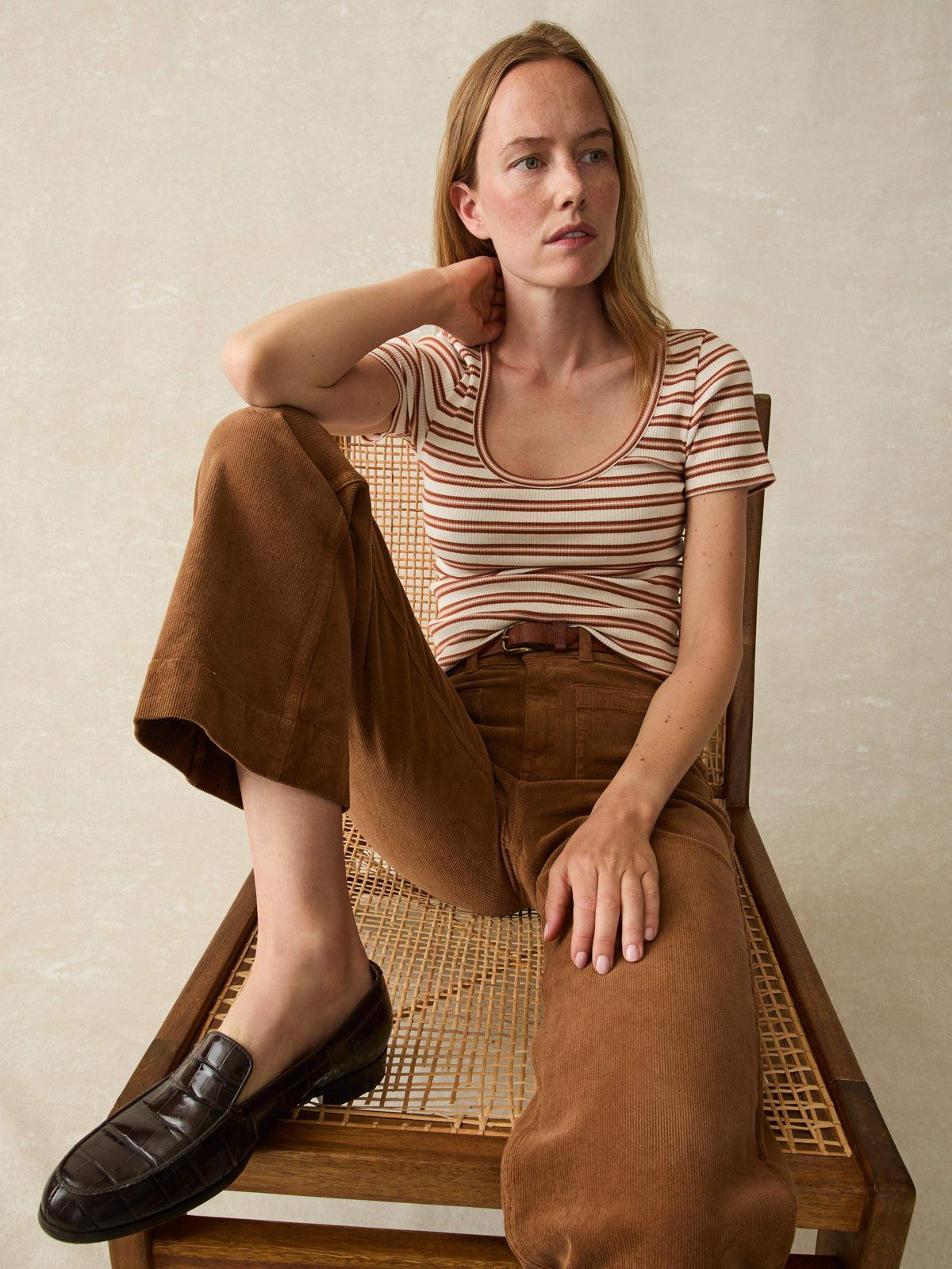 Freestyle Rib Knit Tee - Toulouse Stripe, image 4 of 5