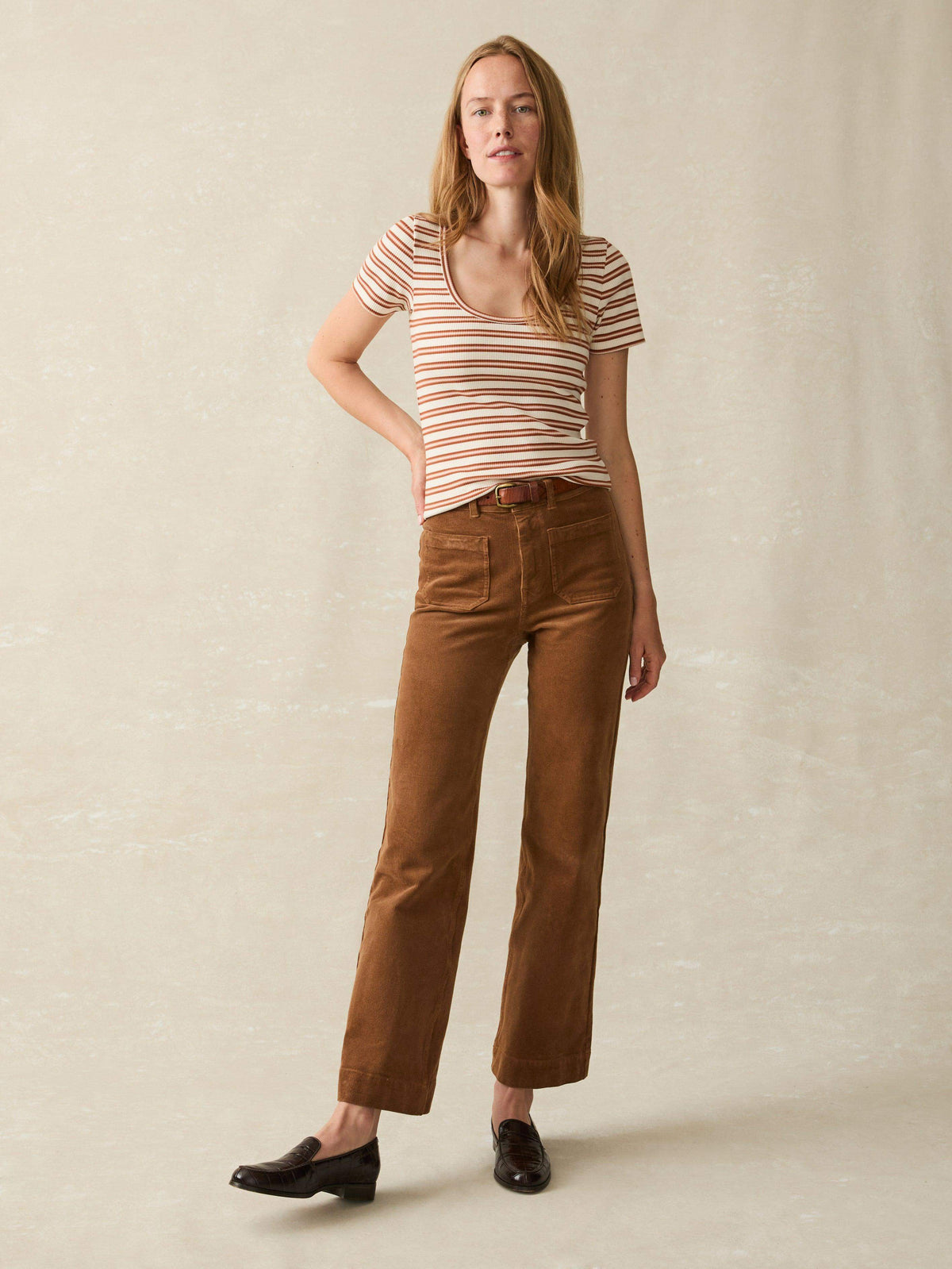 Freestyle Rib Knit Tee - Toulouse Stripe, image 3 of 5