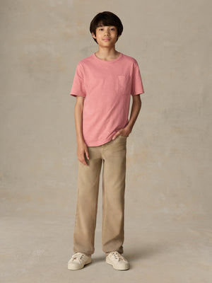Kids Sunwashed Regenerative Pocket Tee - Faded Flag