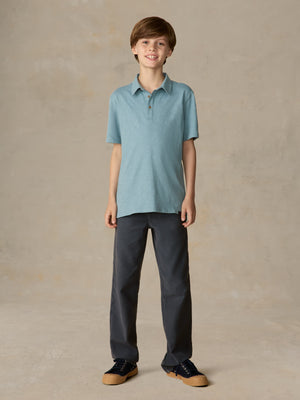 Kids Sunwashed T-Shirt Polo - Stormy Lake