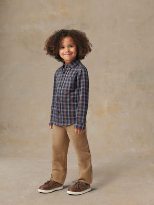 Little Kids Coastline Knit Shirt - Crestwood River Plaid