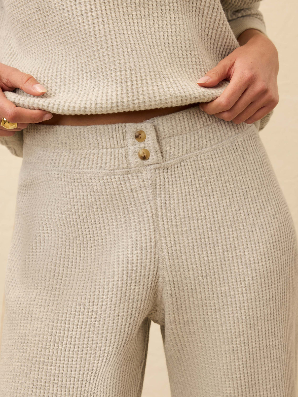  | Après Waffle Pant - Light Grey Heather | Faherty Brand, image 3 of 5