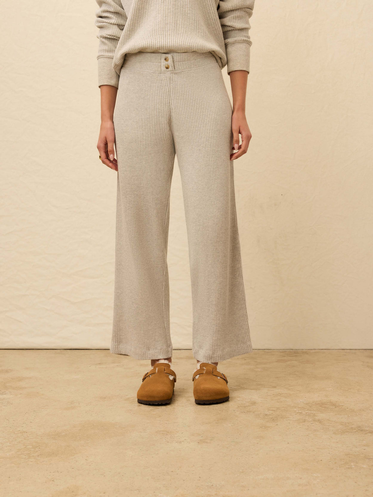 | Après Waffle Pant - Light Grey Heather | Faherty Brand, image 2 of 5