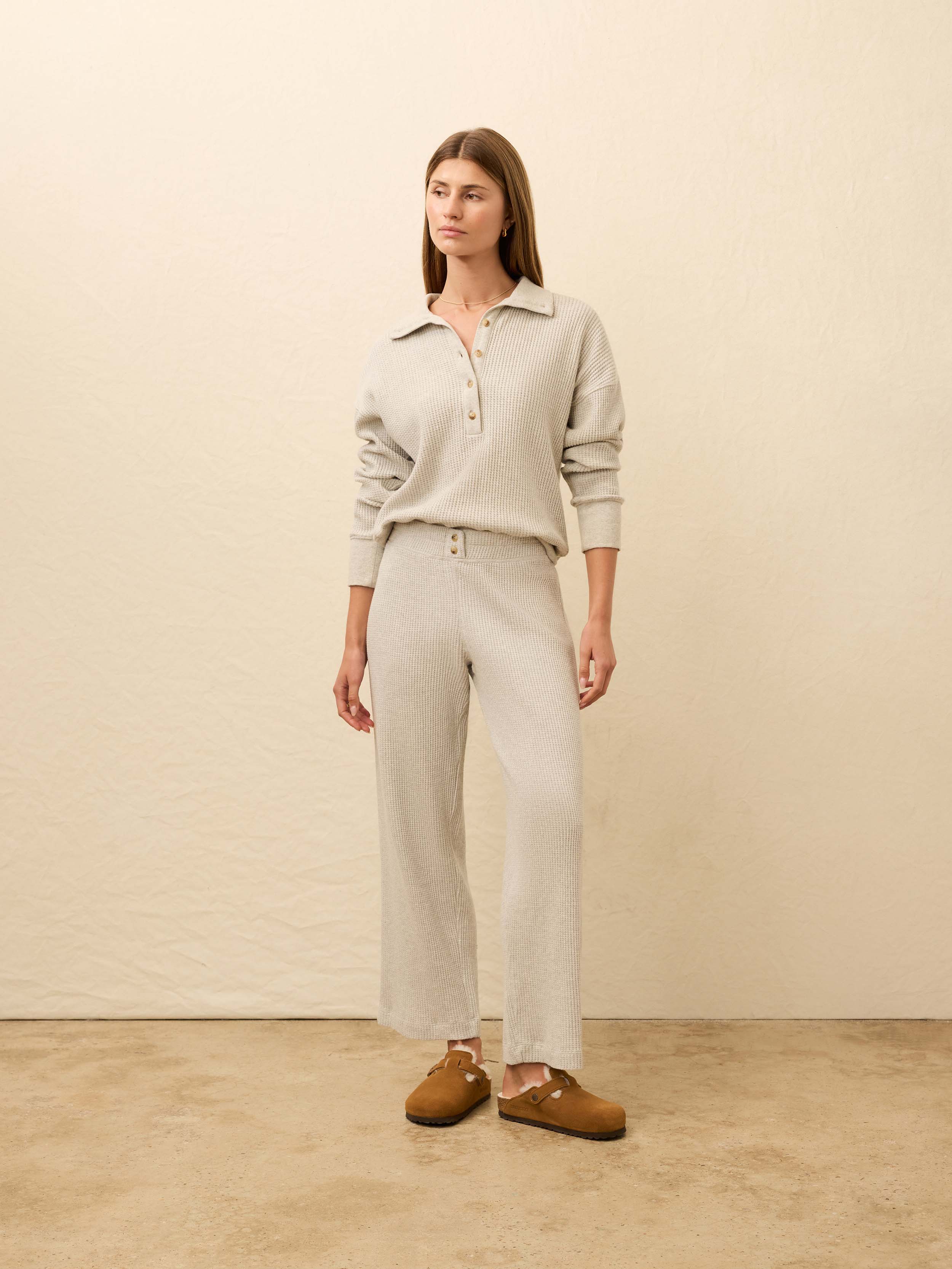 Après Waffle Pant - Light Grey Heather | Faherty Brand