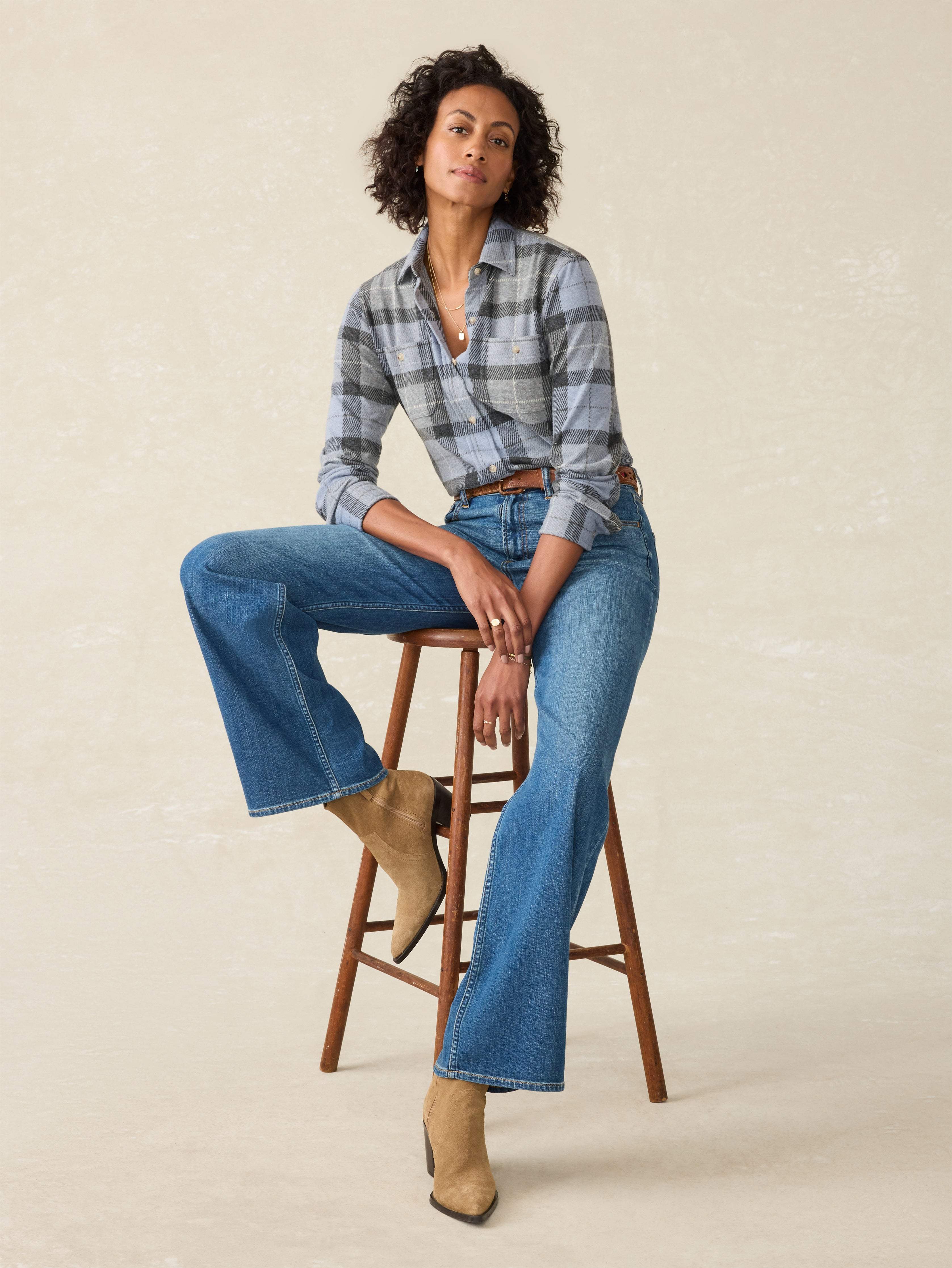 Legend™ Sweater Shirt - True North Plaid | Faherty Brand
