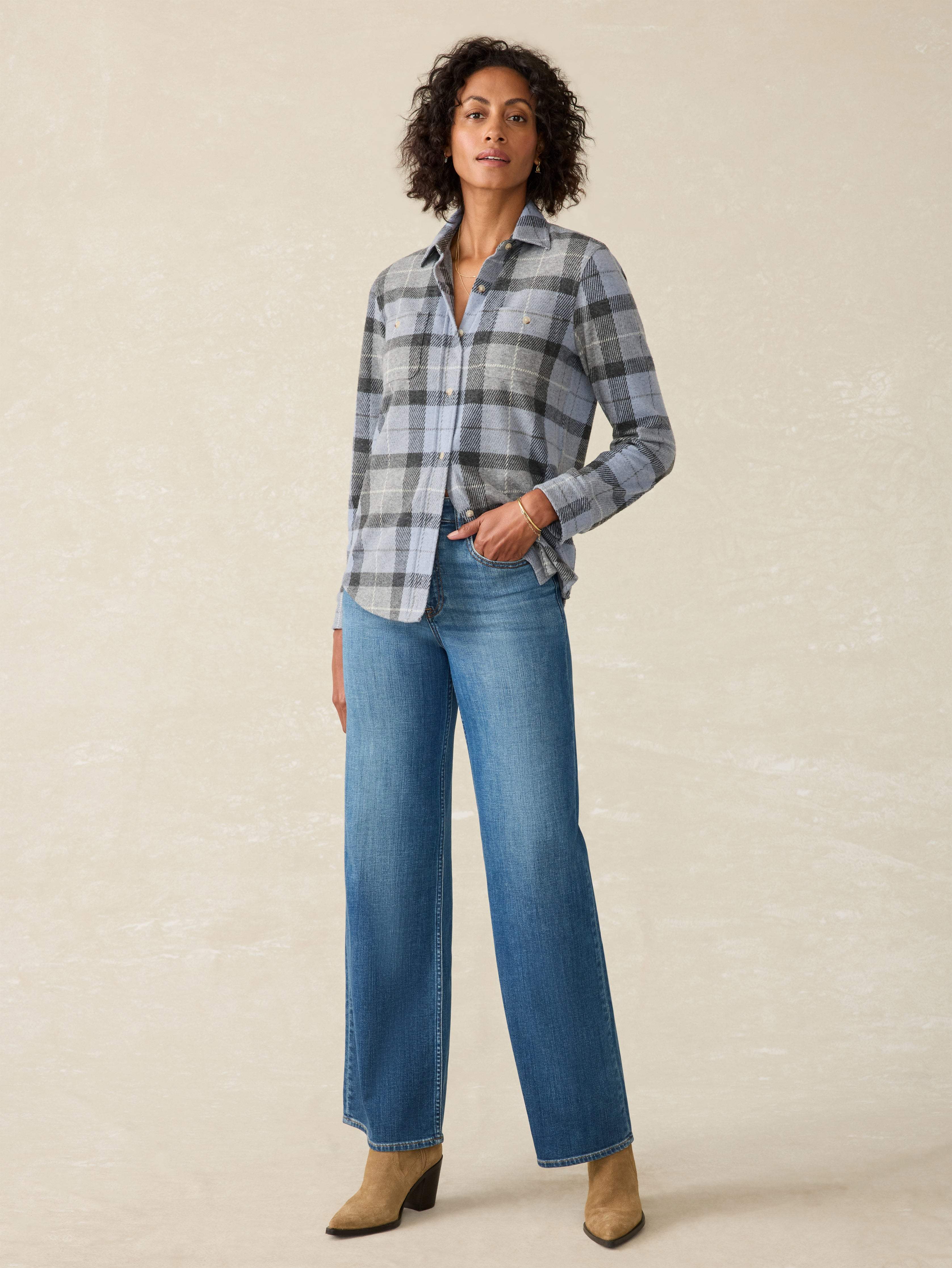 Legend™ Sweater Shirt - True North Plaid | Faherty Brand