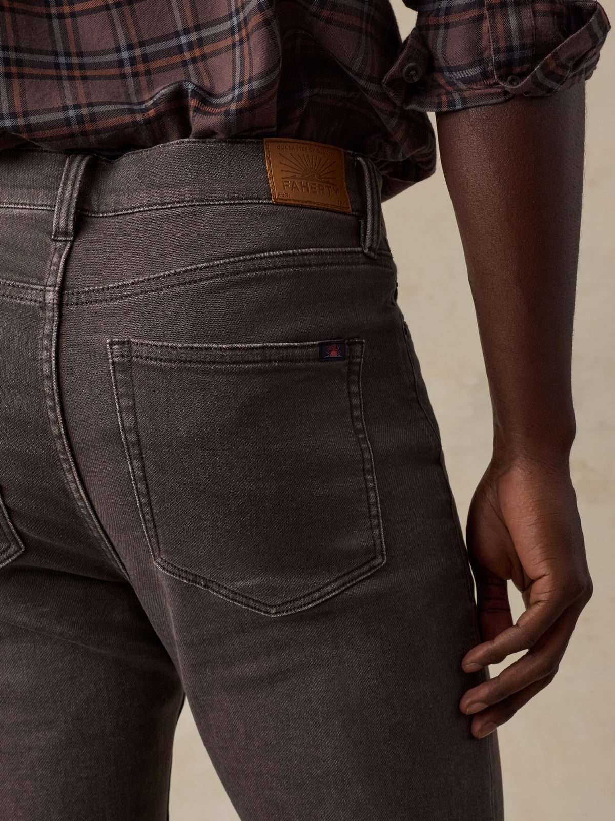 Stretch Terry 5-Pocket - Coast Brown, image 4 of 5