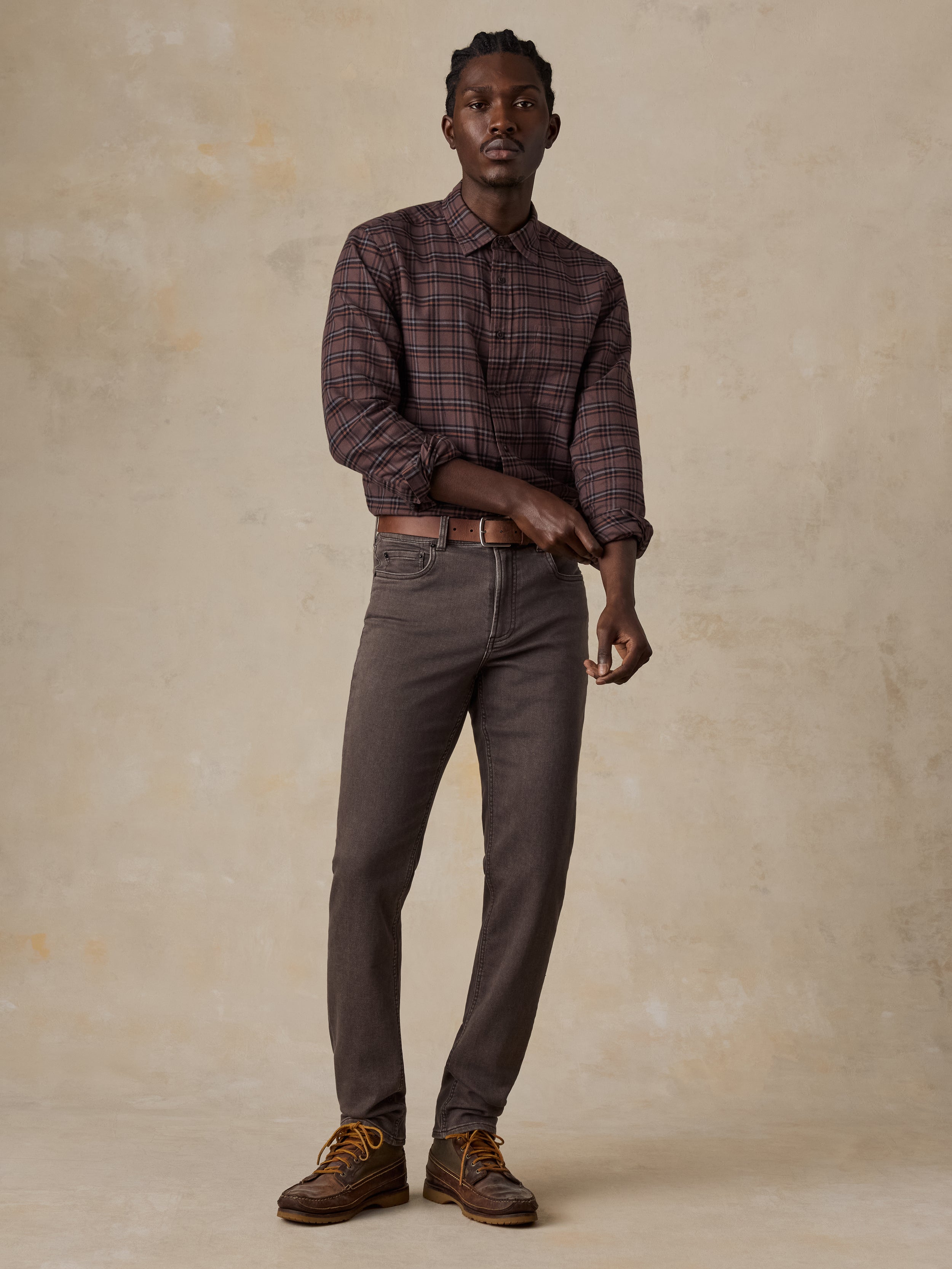Stretch Terry 5-Pocket - Coast Brown