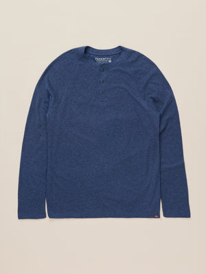 Long-Sleeve Cloud Henley - Baltic Navy Heather