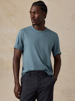 Sunwashed Regenerative Tee - Seaglass Blue