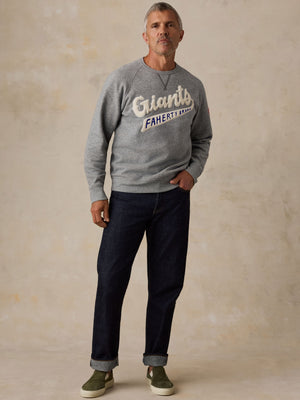 NY Giants High Standard Fleece Crew - Pebble Grey Heather