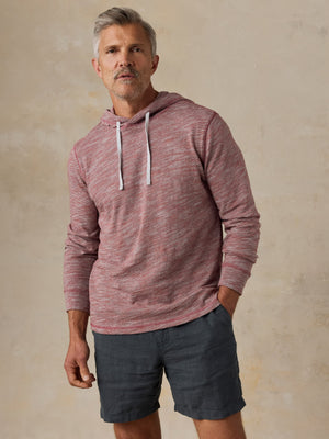Sunwashed Organic Hoodie - Sunset Red Feeder