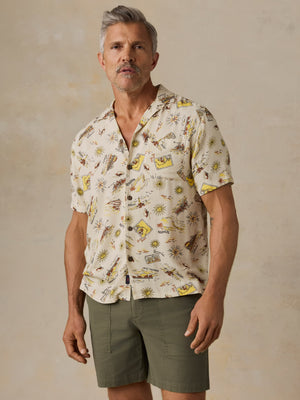 Short-Sleeve Kona Camp Shirt - Wave Breaks Scenic