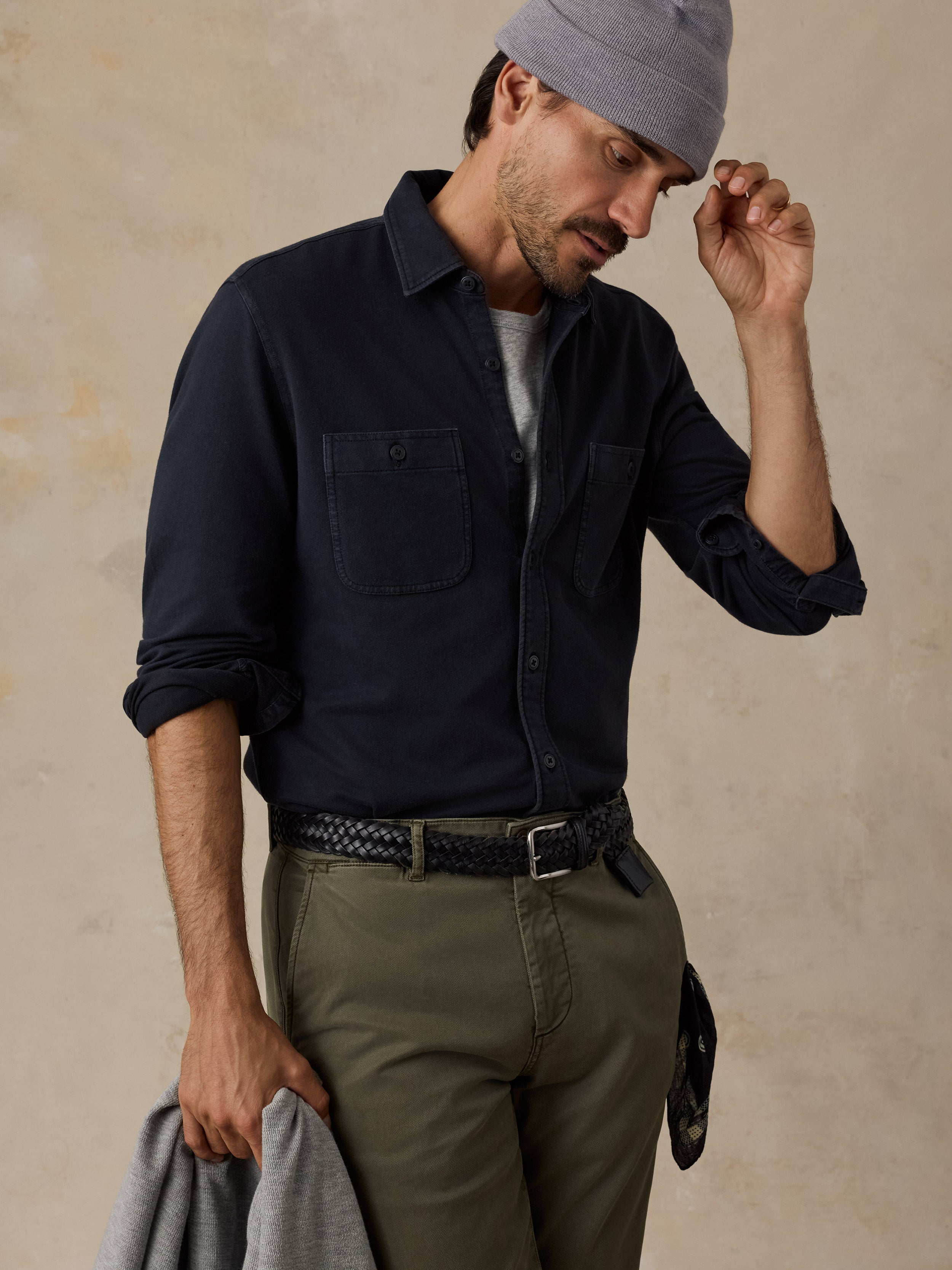 Field Knit Shirt - Ridge Black