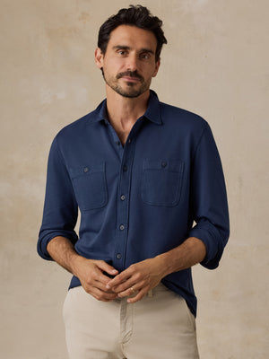 Field Knit Shirt - Abyss Navy