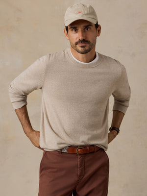 Long-Sleeve Sweater Tee - Faded Sand Melange