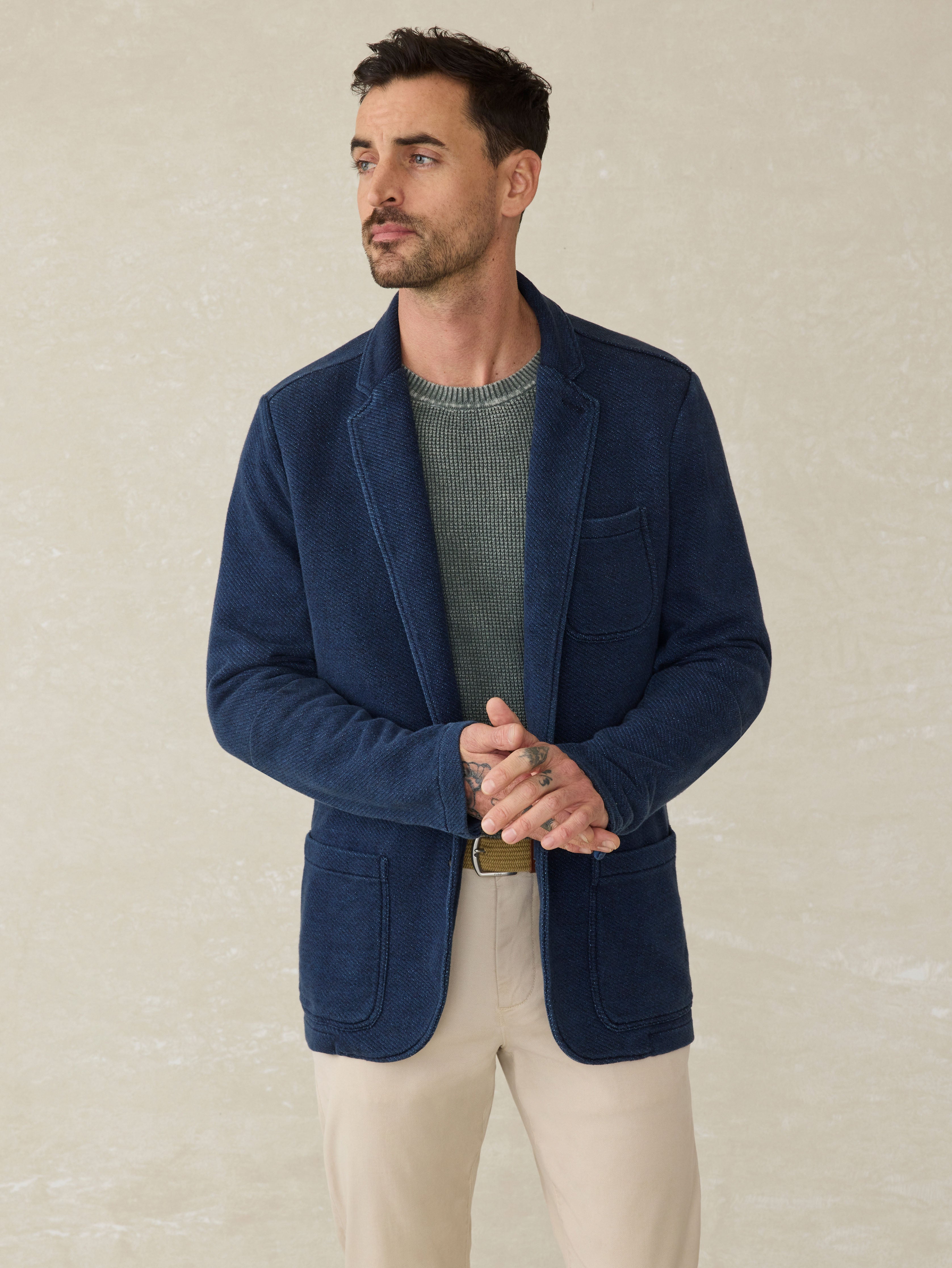 Inlet Knit Blazer (Short) - Hendricks Indigo Wash | Faherty Brand