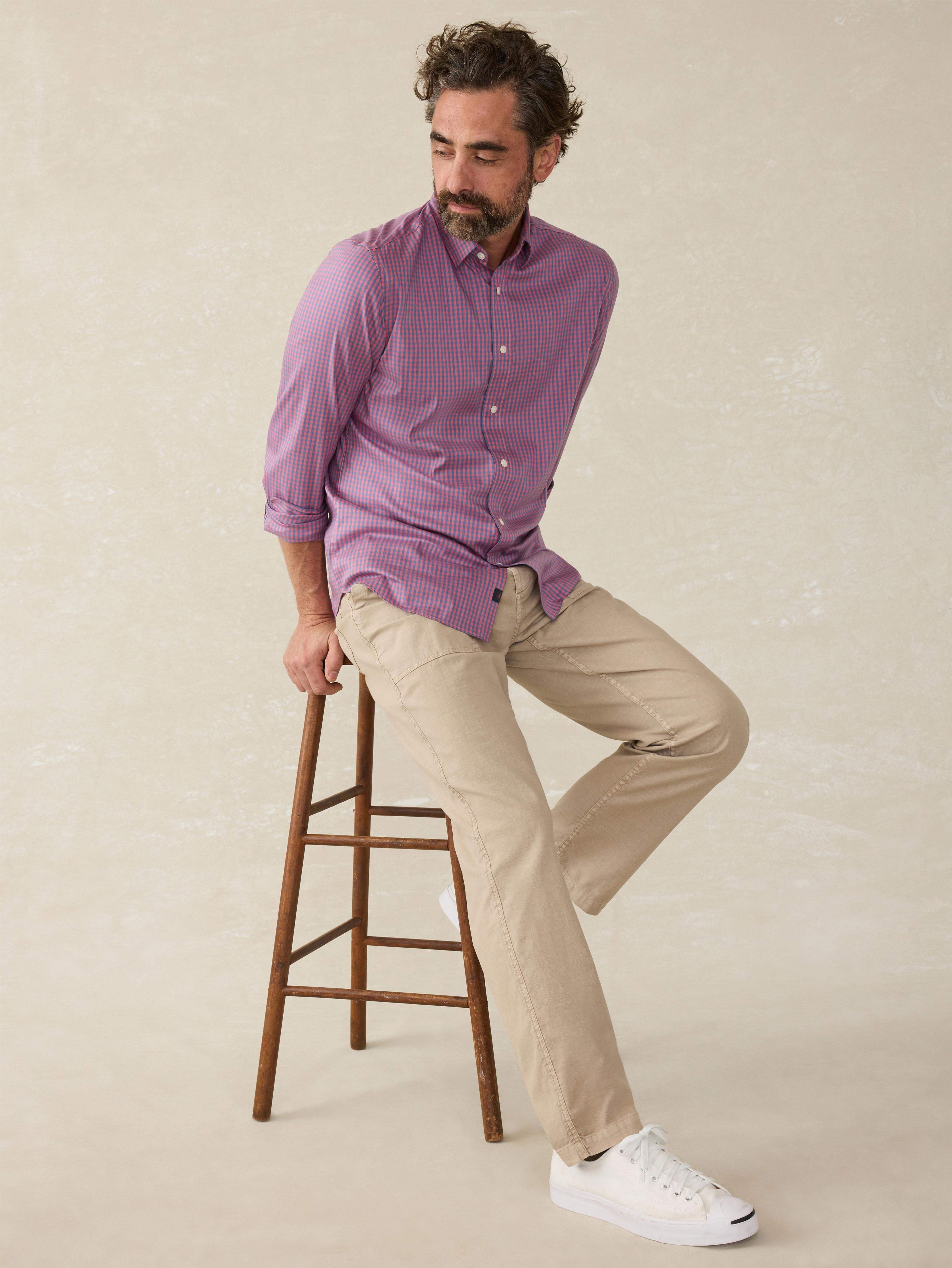 The Movement™ Shirt - Blue Rose Gingham | Faherty Brand