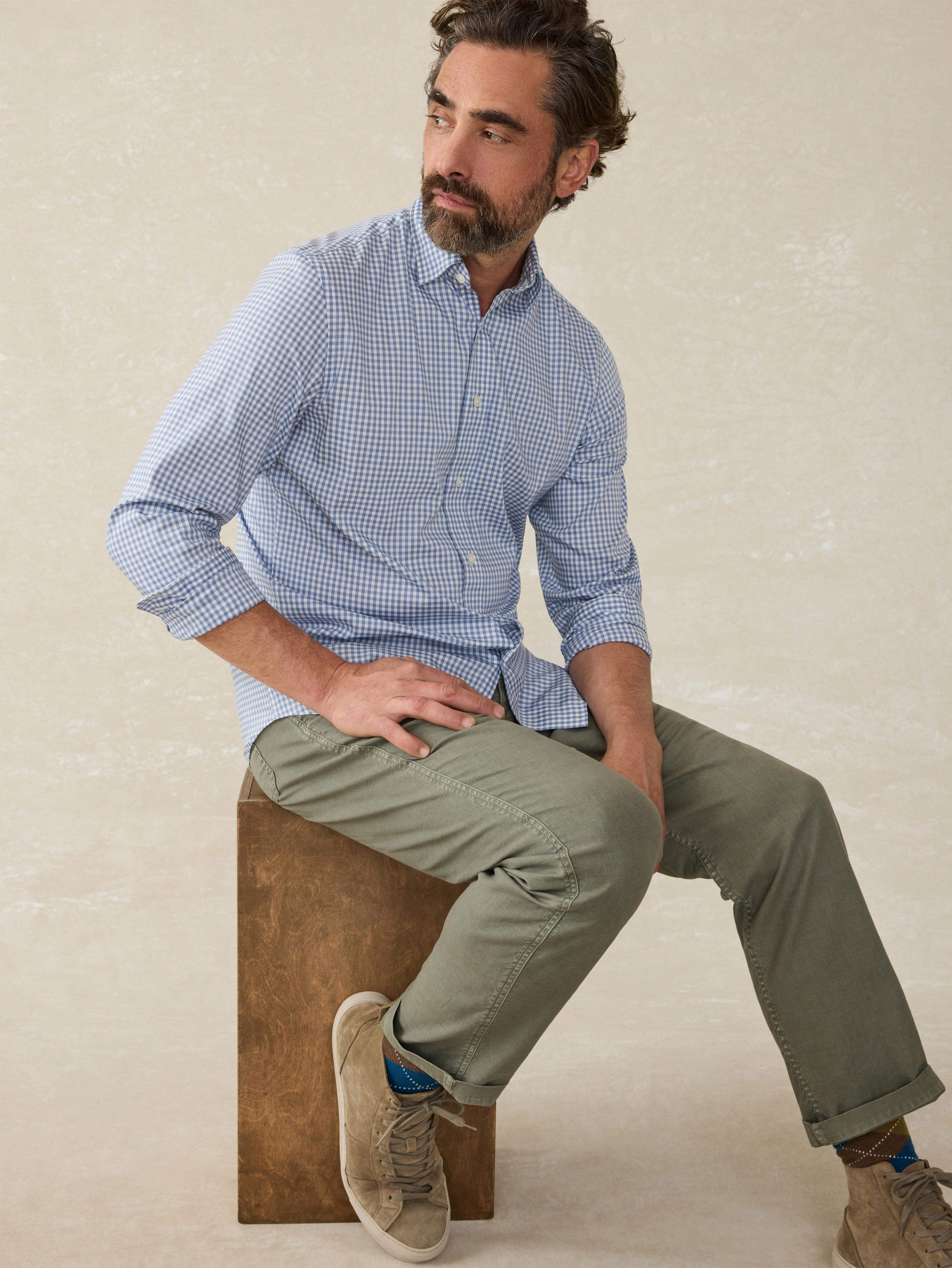 The Movement™ Shirt (Tall) - Light Blue Gingham | Faherty Brand