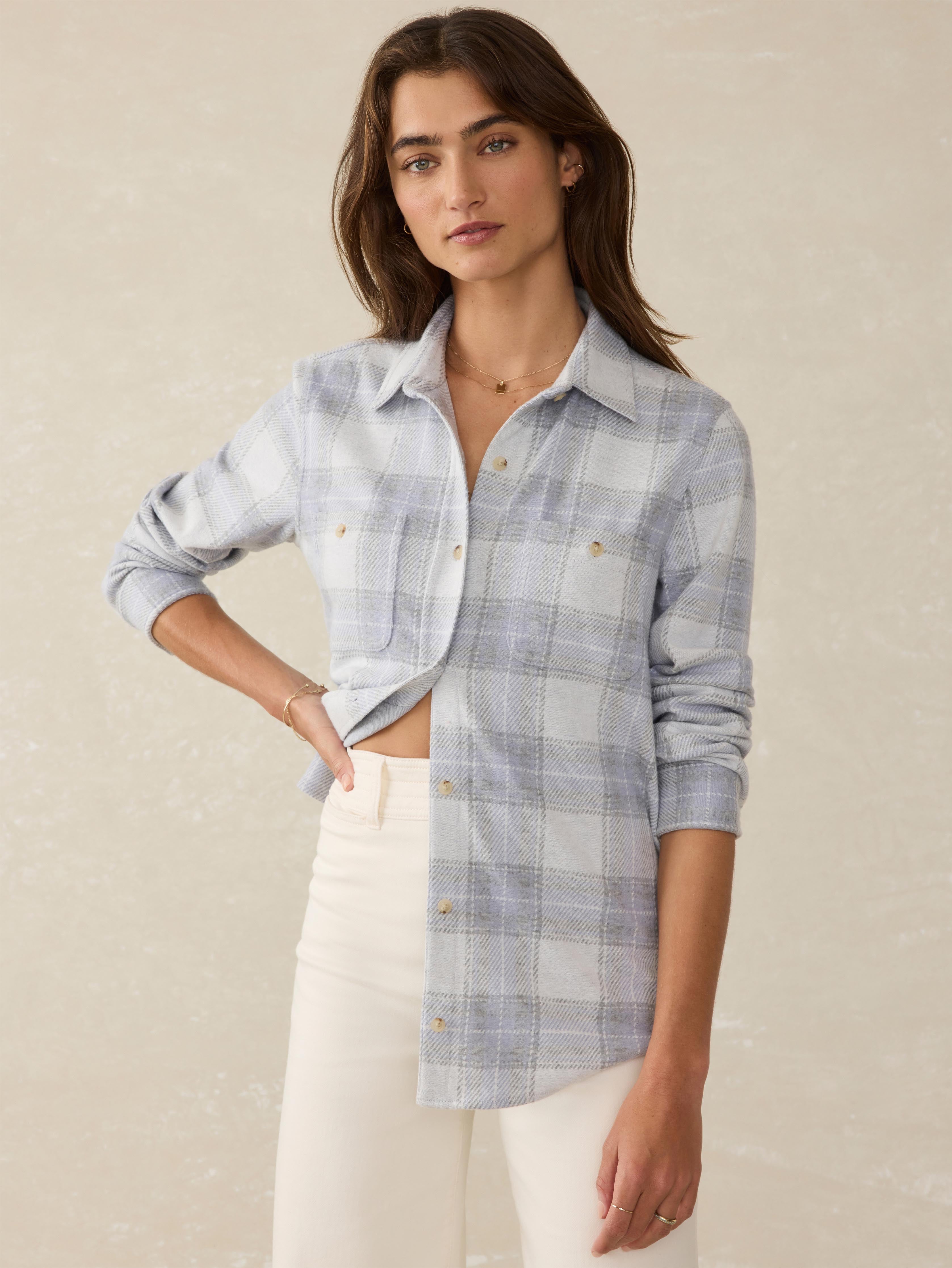 Legend™ Sweater Shirt - Blue Ravine Plaid | Faherty Brand