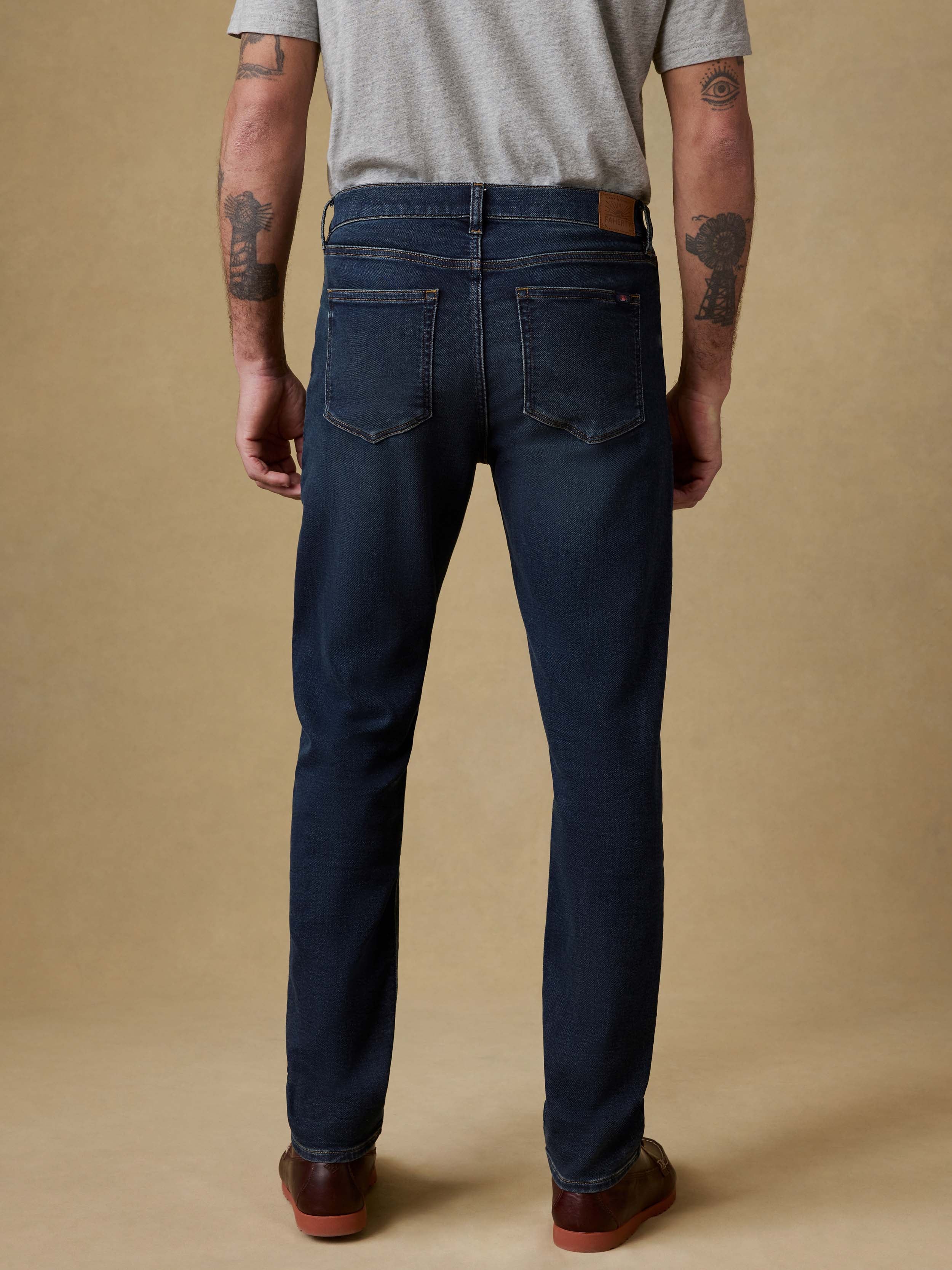 Stretch Terry Indigo 5-Pocket - Belmar Coast Wash | Faherty Brand