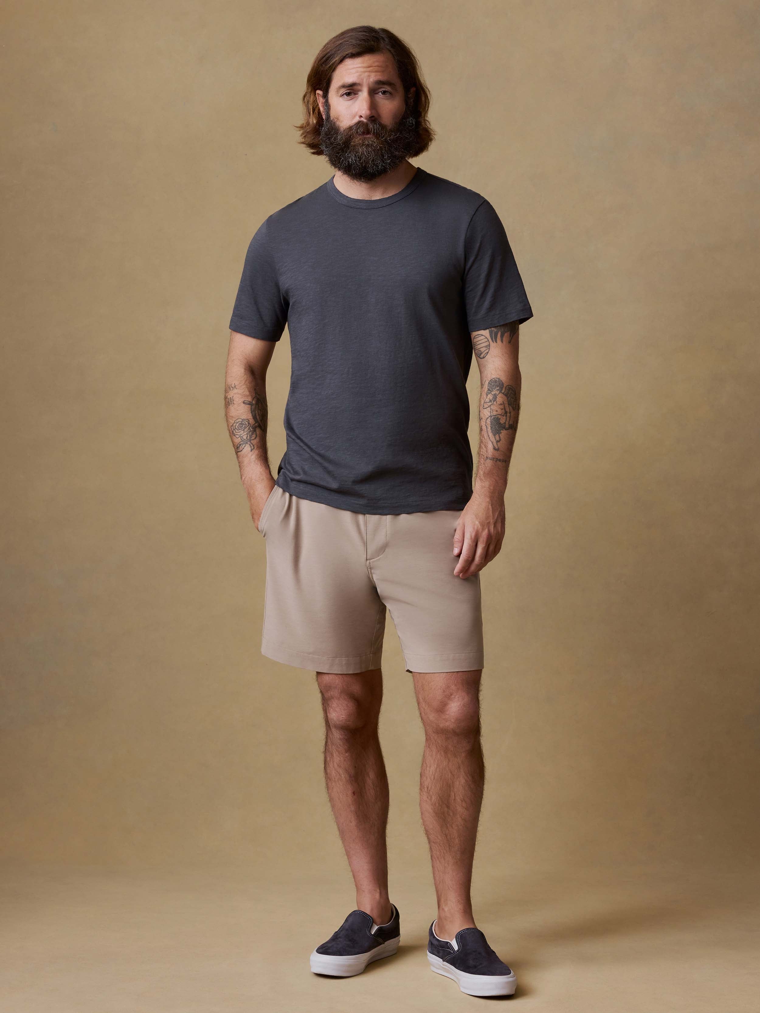 All Day™ Short (7") - Khaki | Faherty Brand