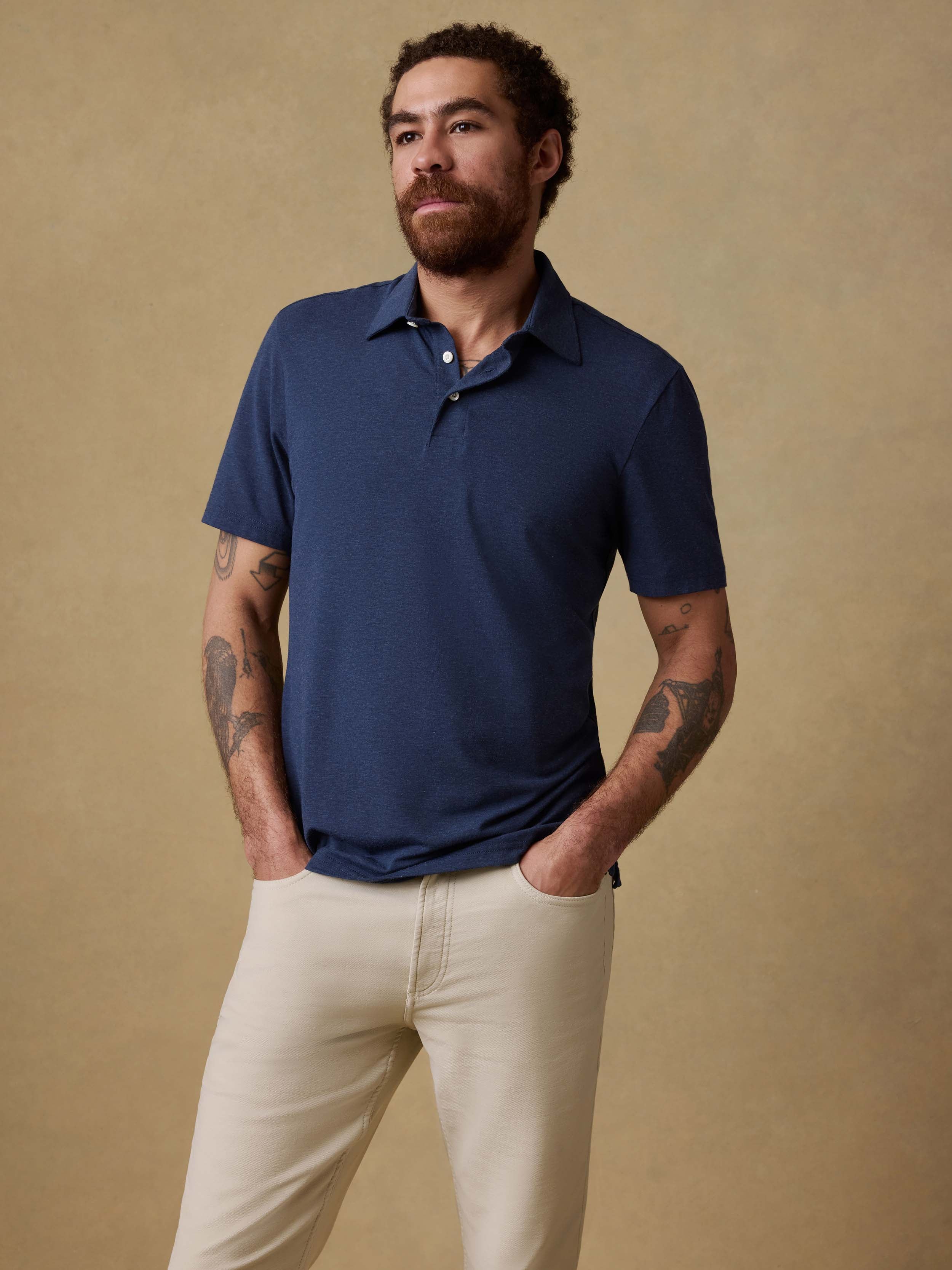 Short-Sleeve Movement™ Polo - Great Falls Heather | Faherty Brand