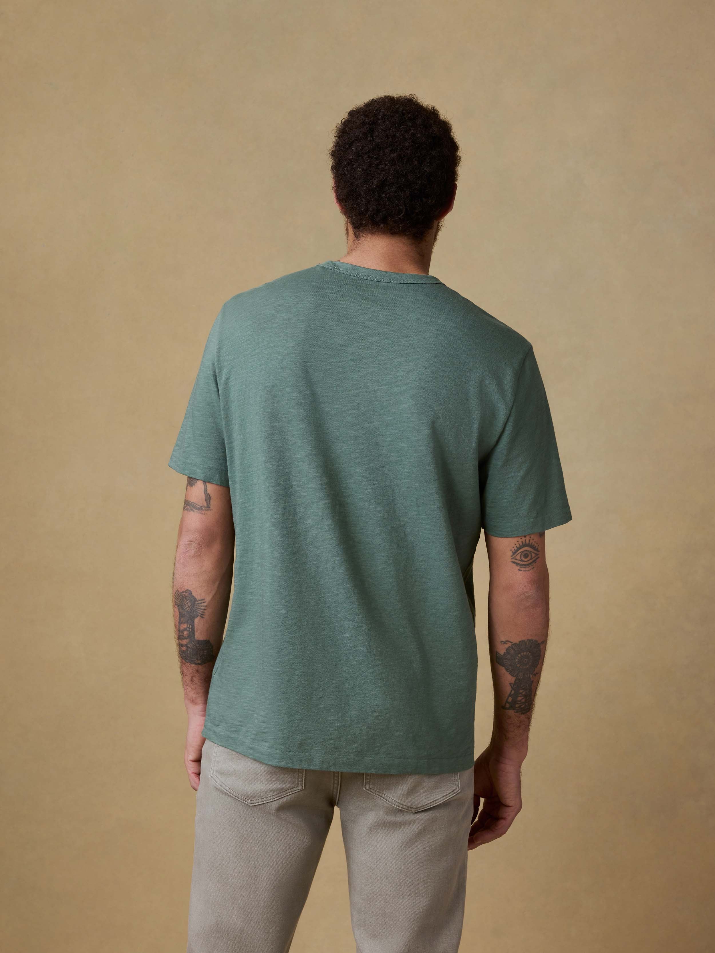 Sunwashed Regenerative Tee - Island Spruce | Faherty Brand