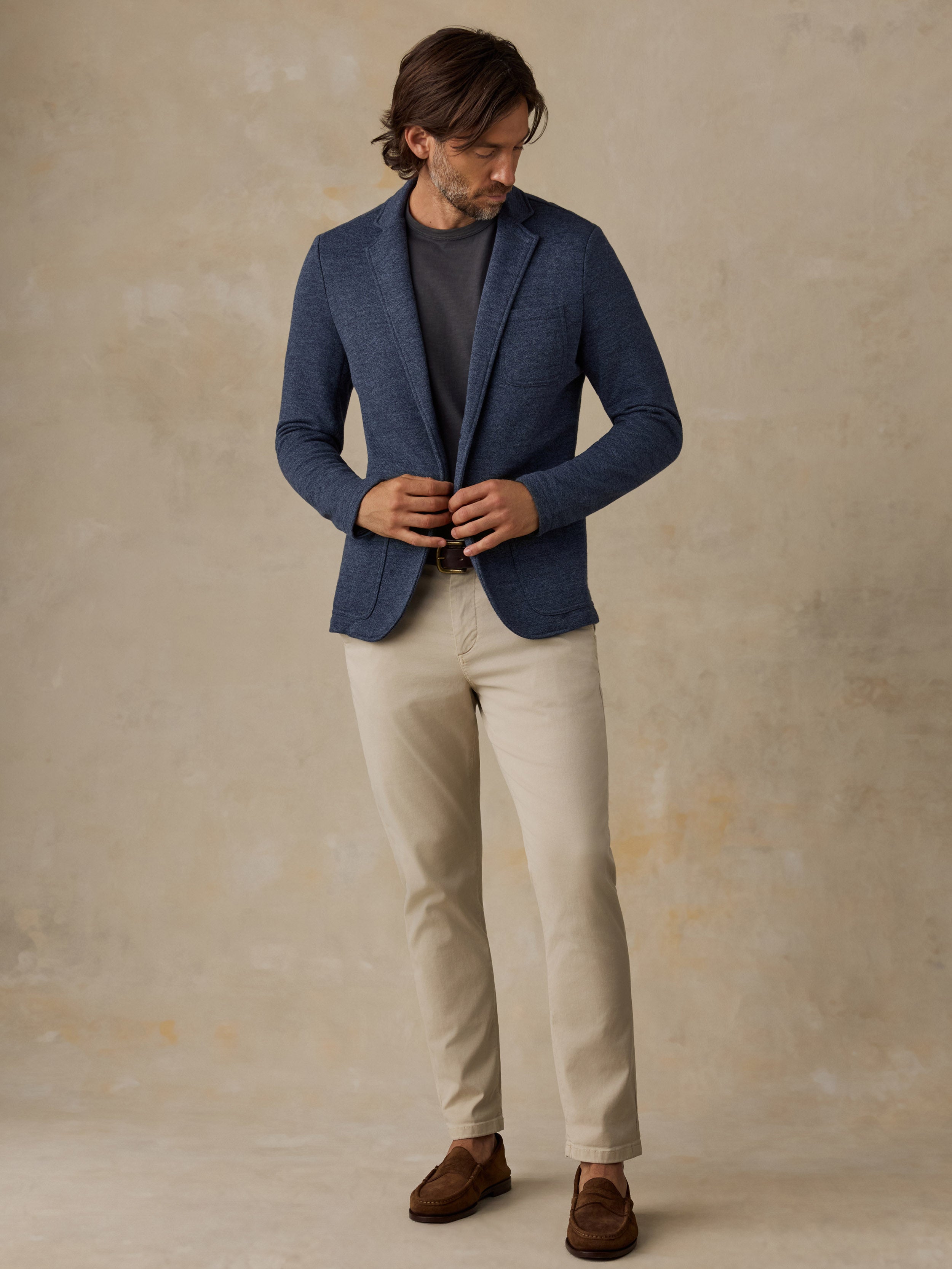 Inlet Knit Blazer - Deep Navy Melange | Faherty Brand