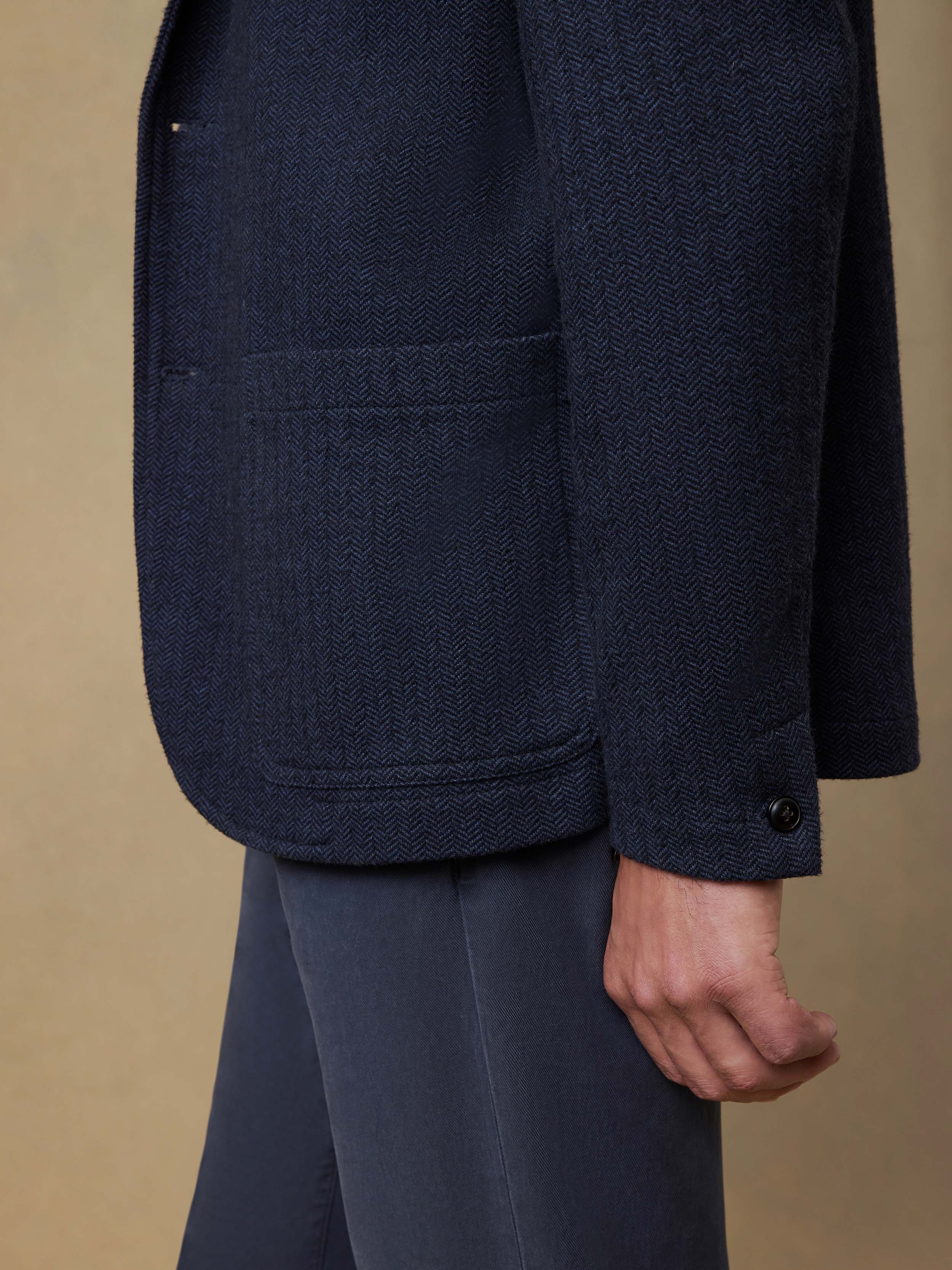 Inlet Knit Tweed Blazer - Navy Twilight Herringbone | Faherty Brand