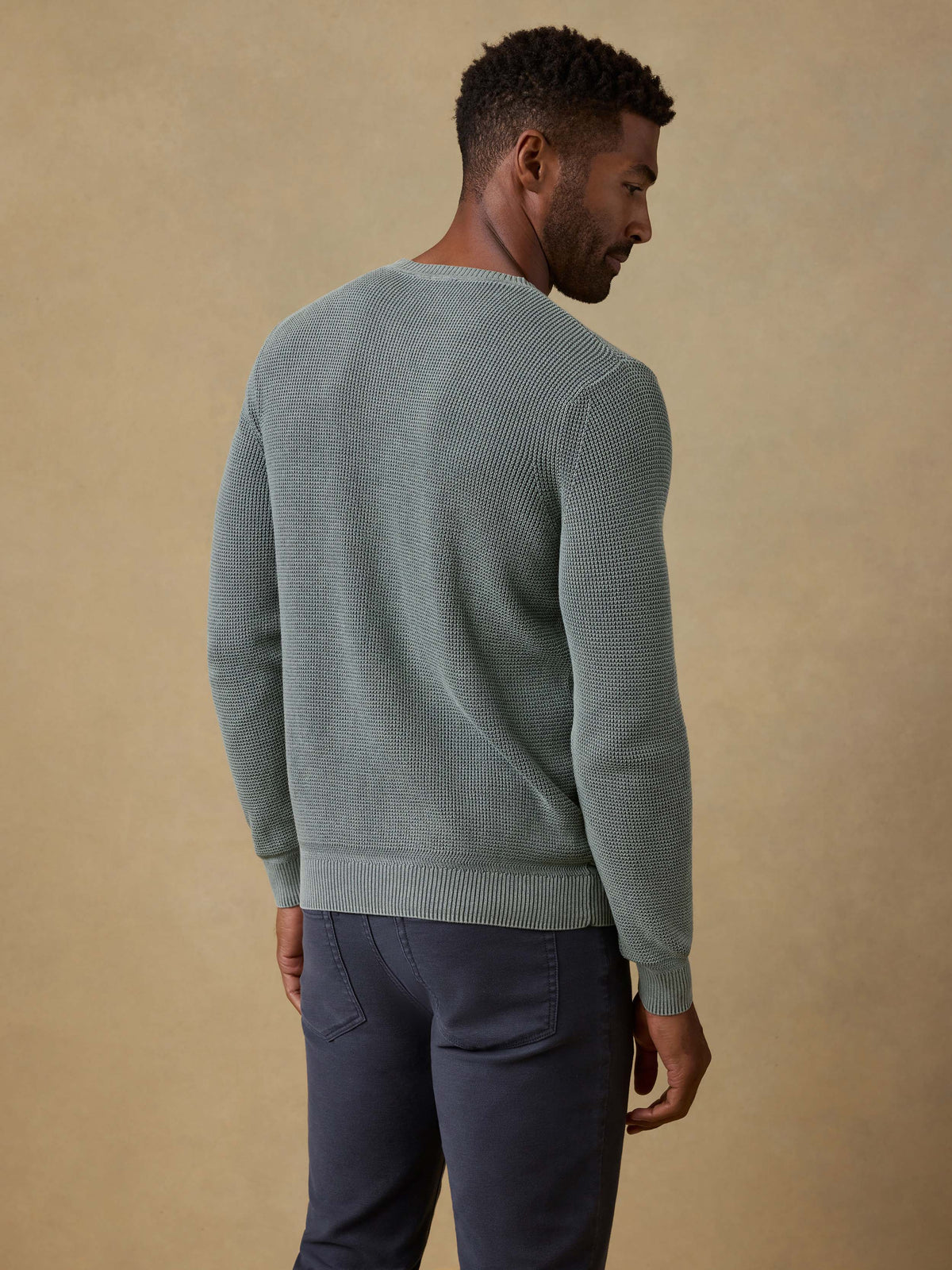  | Sunwashed Crewneck Sweater - Mountain Olive | Faherty Brand, image 4 of 5