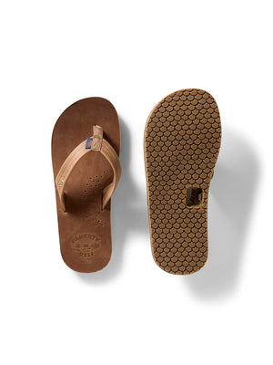 Faherty X Reef Draftsmen Flip Flop - Dark Brown