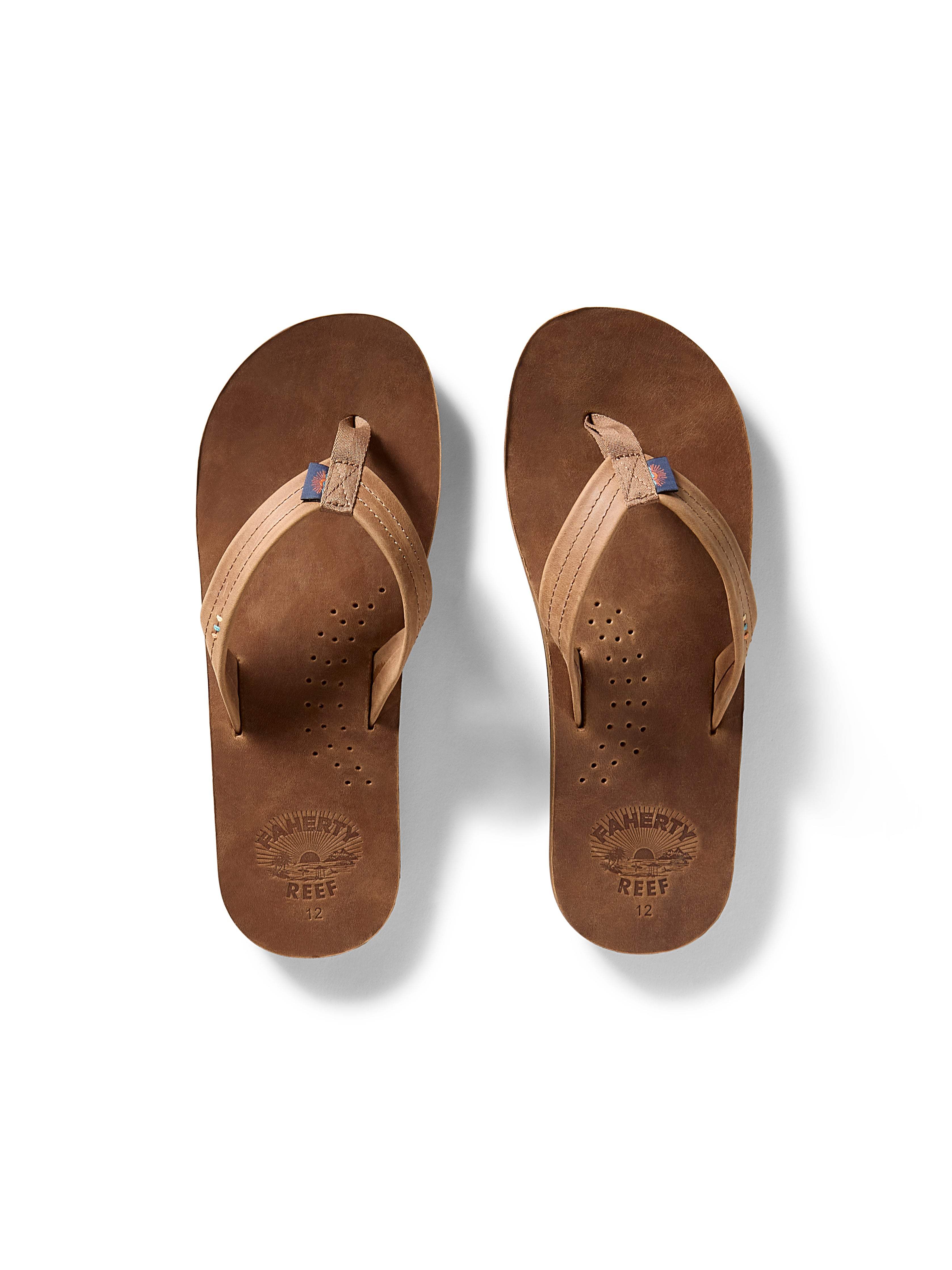 Faherty X Reef Draftsmen Flip Flop - Dark Brown | Faherty Brand