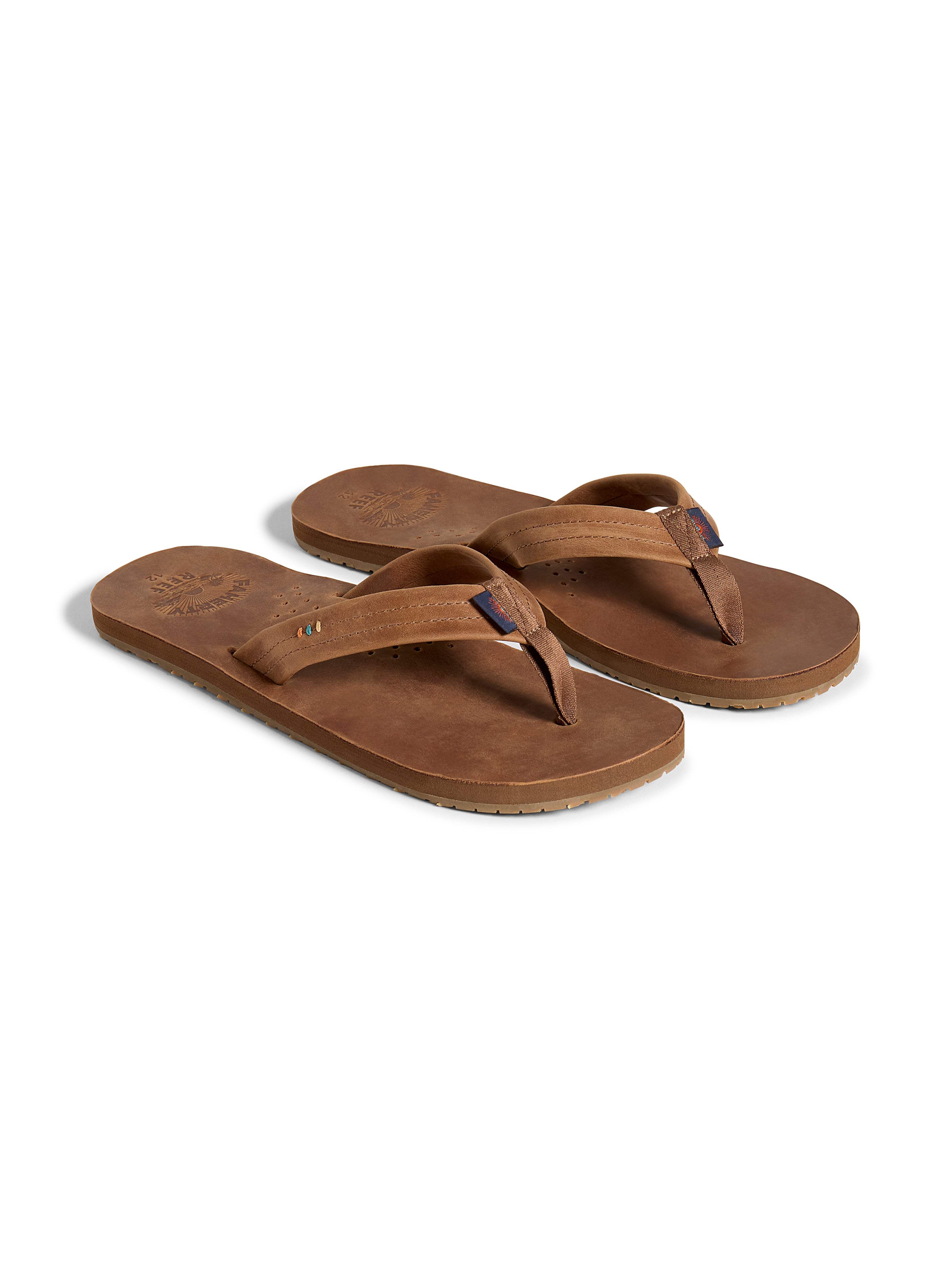 Faherty X Reef Draftsmen Flip Flop - Dark Brown | Faherty Brand