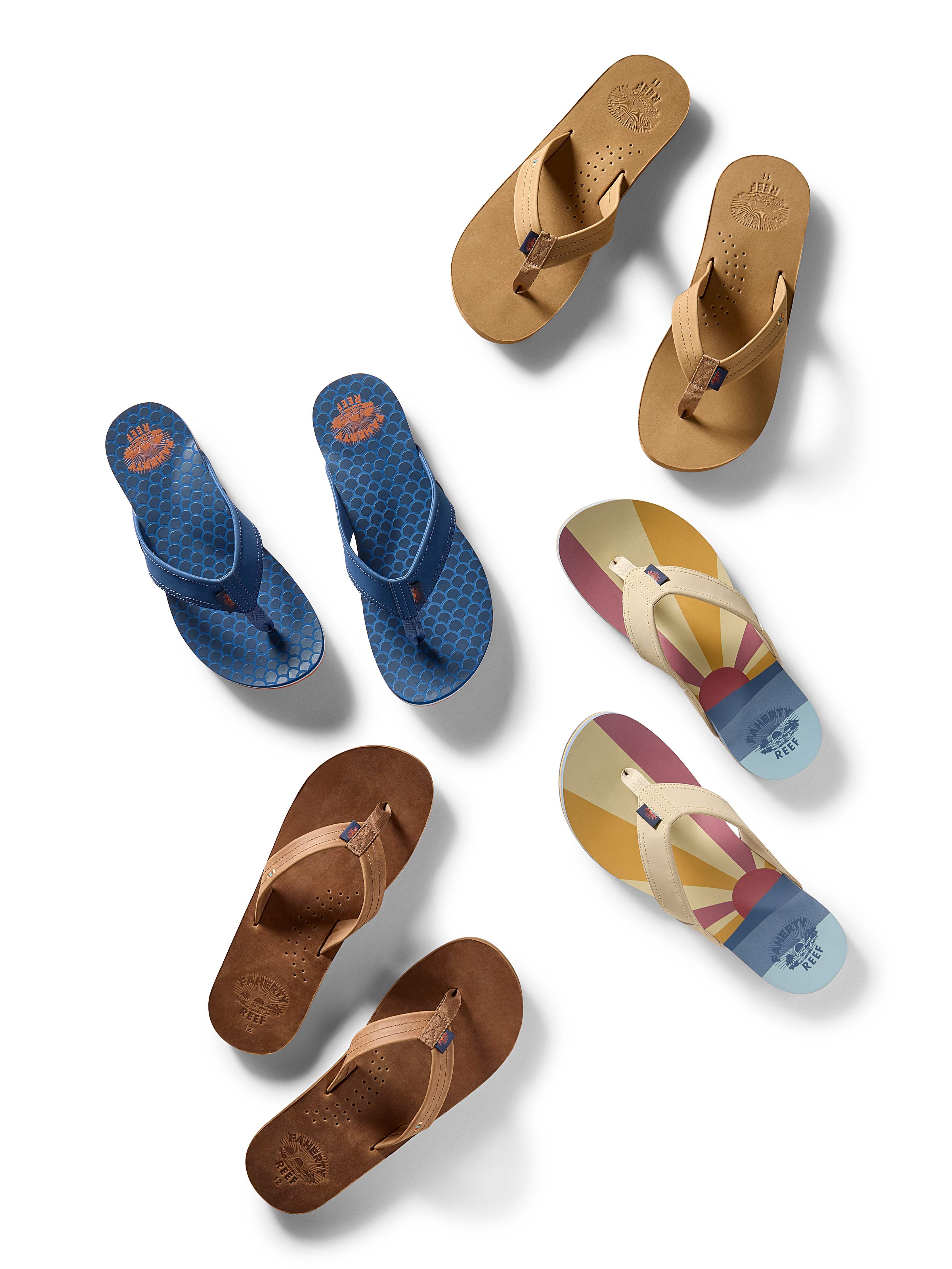 Faherty X Reef Draftsmen Flip Flop - Dark Brown | Faherty Brand