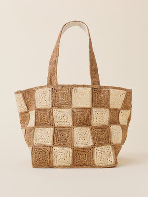 Oversized Artisan Straw Tote - Natural