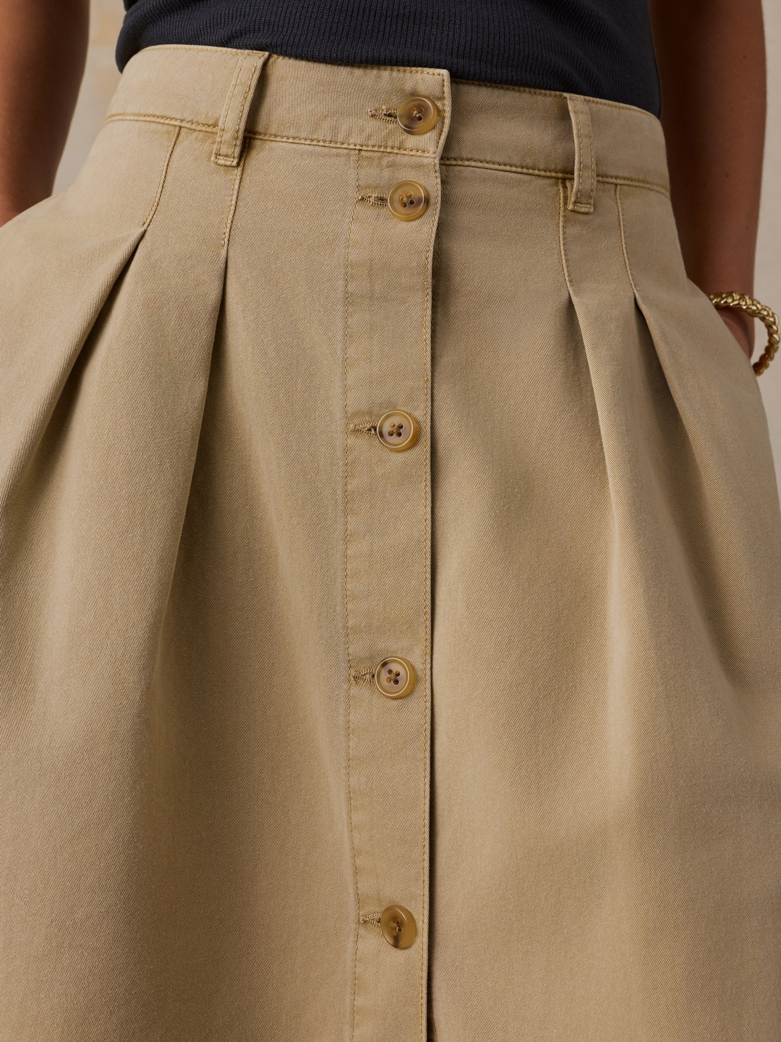 Seafarer Chino Skirt - Khaki