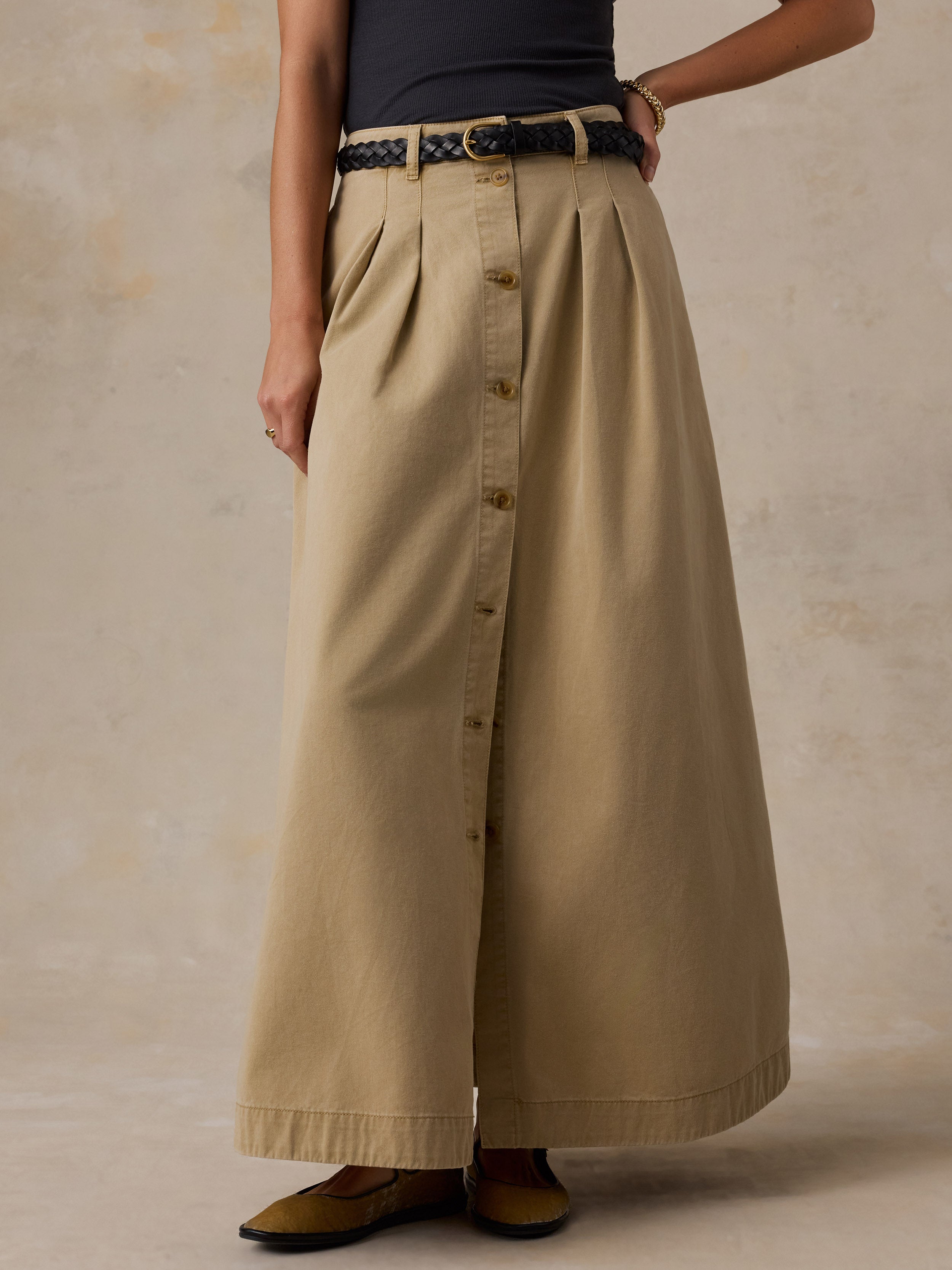 Seafarer Chino Skirt - Khaki