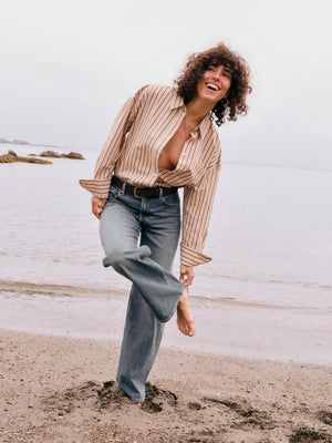 Regenerative Cotton Denim Wide Leg - Coast Bound Wash