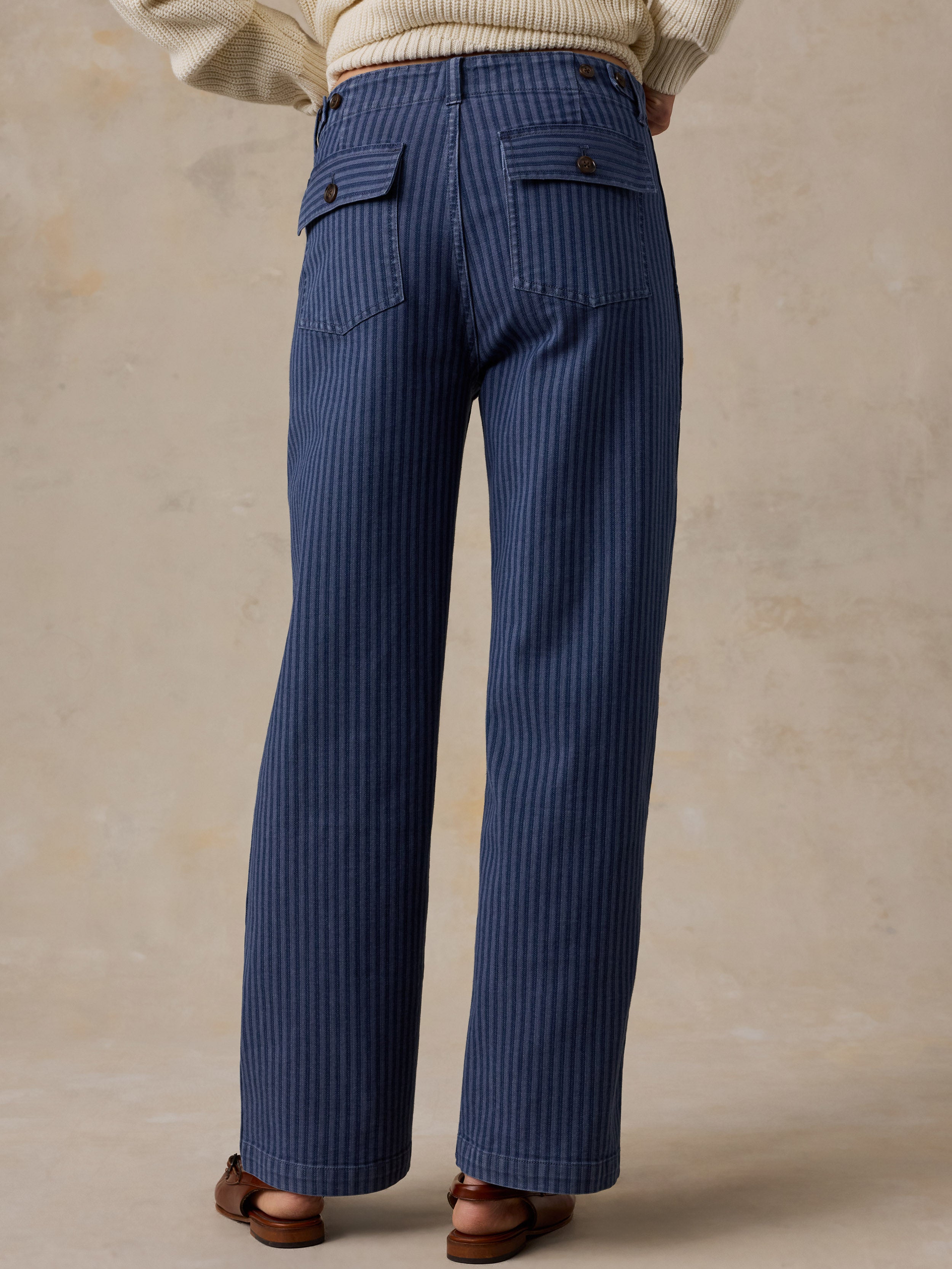 Topsail Utility Pant - Riverline Stripe